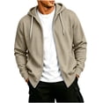 thumbnail image 2 of Bxsruta Mens Zip Up Hoodie Long Sleeve Casual Athletic Jacket with Pockets, 2 of 6