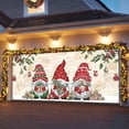 thumbnail image 3 of Fsddascl 7 x 8 Ft Christmas Garage Door Cover, Vintage Gnomes Christmas Large Garage Door Banner, Red Xmas Balls Tree Snowflake Hanging Garage Mural Background for Indoor Outdoor Xmas Party Supplies, 3 of 9