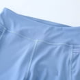 thumbnail image 3 of FRSASU Girl's Knee Length Capri Leggings with Pockets Yoga Workout Capris Pants Stretch for Running Casual Sky Blue, 3 of 9