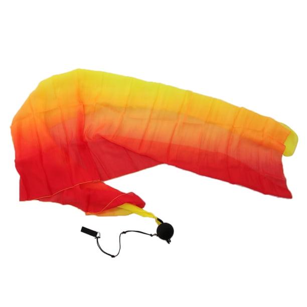 Danza del vientre Sunnimix Velo de Seda Poi Tiro bolas Rojo Naranja Amarillo 200 x 70 cm