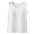 thumbnail image 5 of Hauaitttt's Summer Tank Top with Built In Pads Elastic Band Sleeveless Casual Vest Undershirt Muscle Womens Sleeping Top Athletic Top Bodysuit Top Women Shirt Women Sleeveless Cardigan Fitted plus, 5 of 6