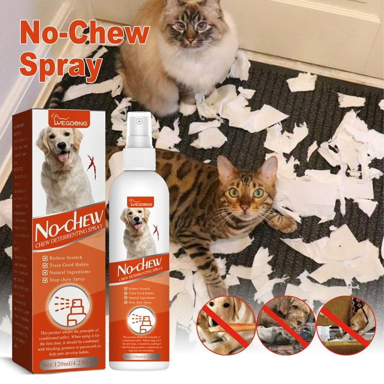 Weloille No chew Spray No Chew Spray for Dogs Licking Marking Chewing Chew Deterrent No Chew Spray Safe Formula Suitable for Indoor Outdoor