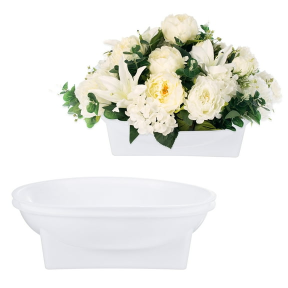 Uxcell 3-Pack Floral Foam Round Bowls, 6.3 Inch Round Arrangements DIY Floral Bowls, Flower Arrangements Round Floral Supplies [White]