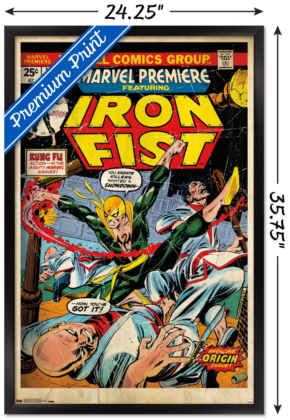 Marvel Comics Iron Fist - Premiere Cover #15 Wall Poster, 22.375" x 34" Framed