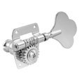 thumbnail image 5 of Musiclily Pro 2R2L 19:1 Ratio Open Gear Bass Tuners Machine Heads Tuning Keys Pegs with Clover Button for Ibanez Style Electric Bass, Chrome, 5 of 5
