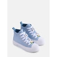 thumbnail image 2 of Wonder Nation Girl’s Canvas Charm Embellished High Top Platform Sneakers, 2 of 4