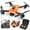 Orange, variant on D89 RC Drone with 4K HD Dual Camera for Adults and Kids, FPV RC Quadcopter with 3 Batteries, Black