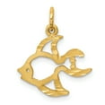 thumbnail image 1 of 10k Yellow Gold Fish Necklace Charm Pendant Sea Life, 1 of 8