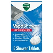 Vicks Vaposhower, Shower Tablet, Soothing Non-medicated Vapor Steam, 5 Ct