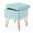 Mint Green/15.94 x 12.20 x 19.09 inch, variant on Alvantor Faux Fur Storage Ottoman Stool with Padded Seat and Gold Metal Legs, Mint Green, 15.94 x 12.20 x 19.09 in