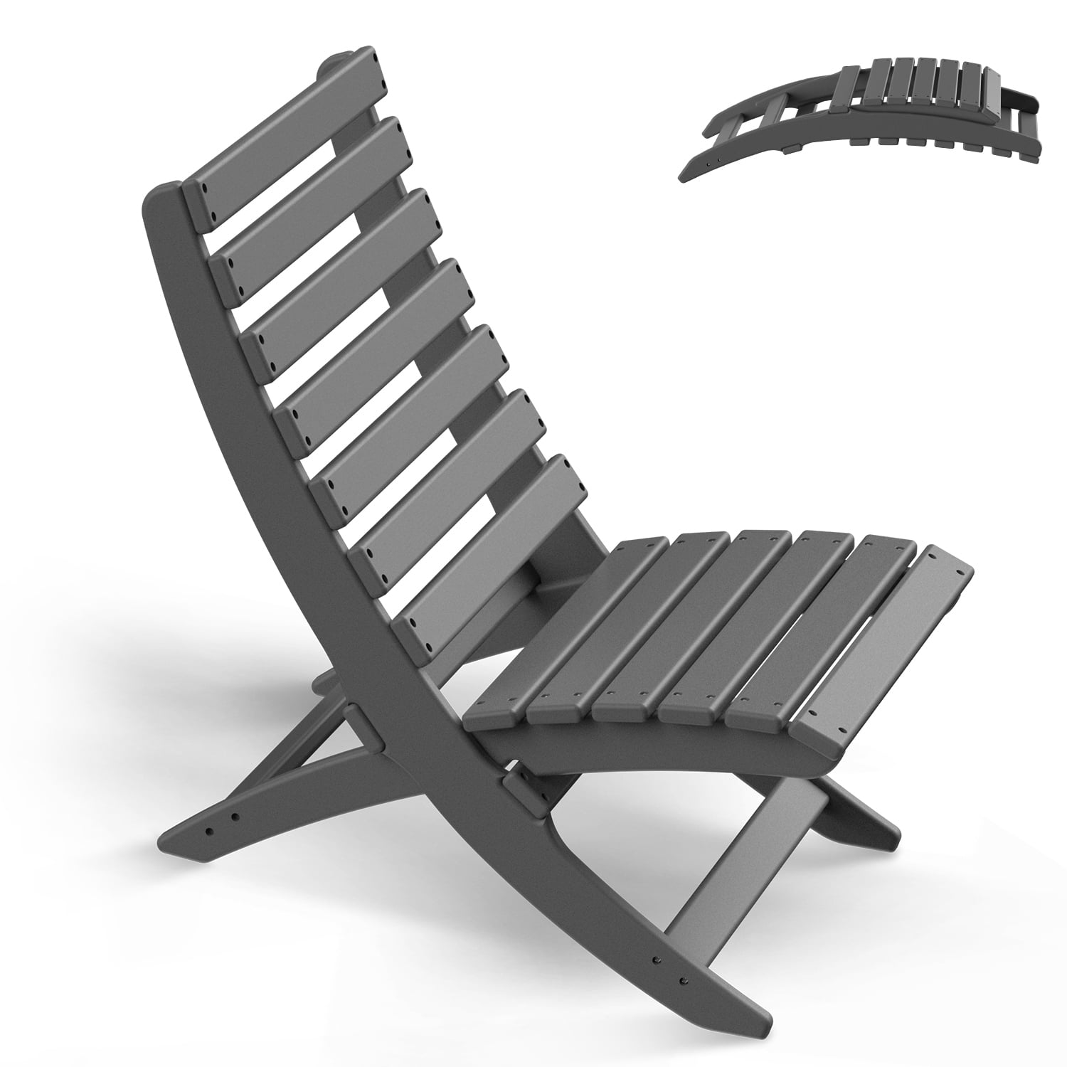 Folding Adirondack Chair, Portable Xavier Outdoor Chair for Patio Porch