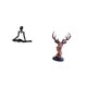 thumbnail image 5 of Figura de escritorio,Escultura abstracta de pensador para decoración de oficina y hogar.,Figura de cabeza de ciervo,Adorno de cabeza de ciervo,estatua de animal decorativa,Figura de cabeza de, 5 of 8
