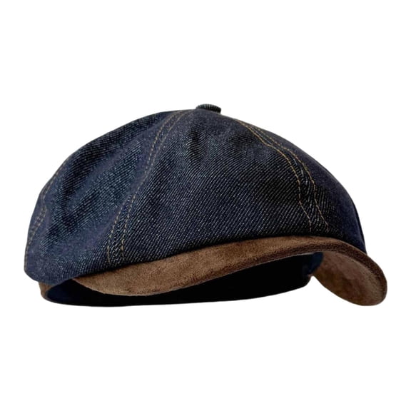 Women Beret Hat Newsboy Cap Pageboy Cabbie Cap Denim Suede Material for Casual Streetwear Ladies Holiday Party