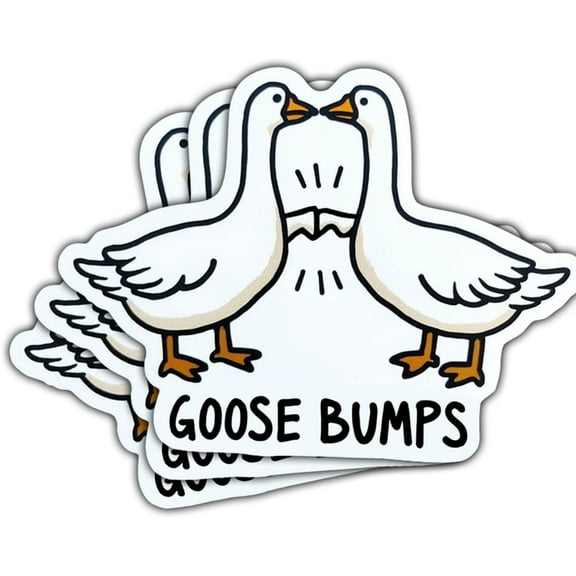 3 Pcs Goose Bumps Sticker, Goose Bumper Sticker, Goose Sticker, Silly Goose Sticker - Vinyl Stickers 3 Inches for Water Bottles Laptop Phone Car Window Helmet