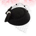 thumbnail image 4 of Pasador para sombrero de novia, elegante horquilla con lazo de encaje, tocado para banquete, accesorio para el cabello para mujer (negro), 4 of 8