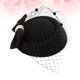 thumbnail image 4 of Pasador para sombrero de novia, elegante horquilla con lazo de encaje, tocado para banquete, accesorio para el cabello para mujer (negro), 4 of 8