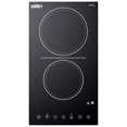 thumbnail image 1 of Summit CR2B23T3B 12"" Electric Cooktop with 2 Elements Including a 1200 Watt Element Timer Function Digital Touch Controls 9 Power Levels Child Lock in Black, 1 of 7