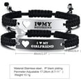 thumbnail image 4 of VNOX Couple Bracelets Set for Him & Her, Matching "I Love My Boyfriend/Girlfriend" Heart Couples Bracelets, Adjustable Handmade Rope Relationship Jewelry Gift for Couples, 4 of 4