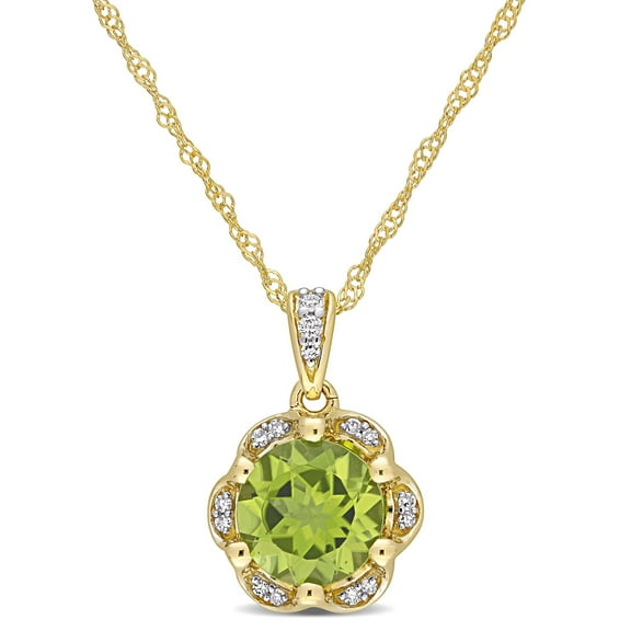 Everly Women's Peridot 14k Yellow Gold Necklace