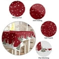 thumbnail image 3 of Christmas Tablecloth Rectangle/Oval Xmas Tree Snowman and Snowflake Red Table Cloth Outdoor Waterproof Christmas Tablecloths for Party Picnic Indoor Table Cover for Dining/Kitchen 60x84inch, 3 of 5