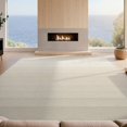 thumbnail image 2 of Design&I 2'x3' Washable Accent Rug Beige Cream Faded Horizontal Stripes Minimalist Banded Neutral for Kitchen, Pet Station, Friendly & Non-Slip Built-In Grip, 2 of 7
