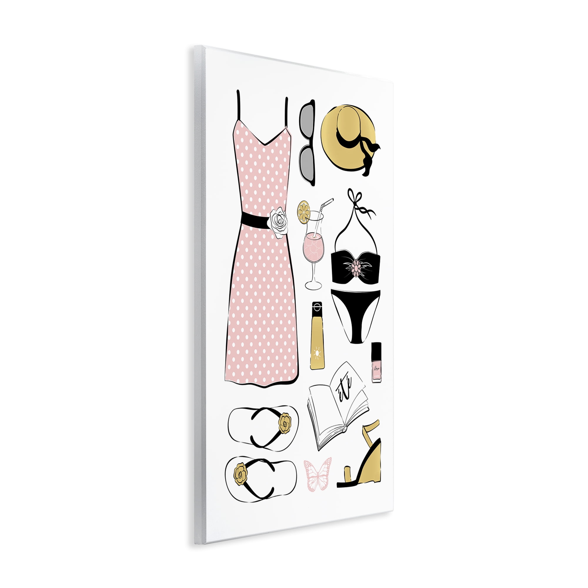 Stupell Industries Summer Vibes Necessities Wall Plaque Art, design by Martina Pavlova