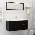 thumbnail image 1 of vidaXL 2 Piece Bathroom Furniture Set Black Engineered Wood, 1 of 5