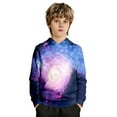 thumbnail image 3 of SOFTCCLO Girls Hoodies Galaxy Star Print Loose Pullover Hoodie Top Trendy Comfort Hoodies for Girls Size 3-4Y, 3 of 8