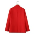 thumbnail image 5 of XPMWRP Women's Dressy Business Casual Blazer Work Office Cardigan Jacket Fall Winter Elegant Open Front Long Sleeve Suit Coats Red S, 5 of 5