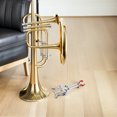 thumbnail image 4 of Homoyoyo 2Pcs Silver Metal Trumpet Lyre Clip Lightweight Portable Marching Band Music Holder, 4 of 8