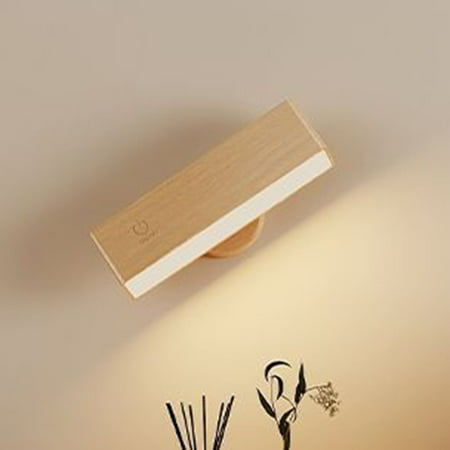 

Cute Lamp Wooden Magnetism Wall Light Minimalist Bedroom Light Solid Wood Bedlight Creative Corridor Light Living Room Wall Light Fixture