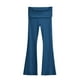 thumbnail image 3 of WILLBEST Pantalones de Yoga Acampanados de Cintura Alta para Mujer, Leggings Deportivos Casuales de Color Sólido con Borde Enrollado En La Cintura para Mayor Comodidad Y Realce. Mediana, 3 of 3