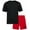 Black/Red, variant on Active Boys Short Sets - 2 Piece Short Sleeve T-Shirt and Shorts Boys Athletic Set (8-18)