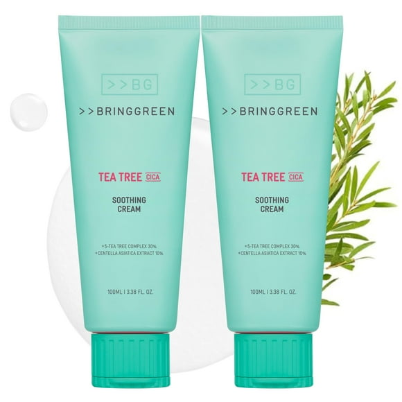 Crema calmante BRING GREEN Tea Tree Cica, 100 ml (paquete de 2)