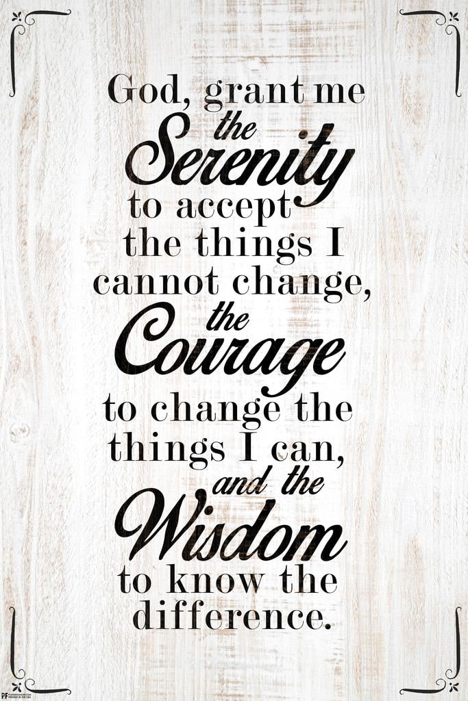 Serenity Prayer Christian Wall Decor 8x12 Poster Comoros | Ubuy