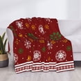 thumbnail image 3 of Yiaed Merry Christmas Print Blanket Throw Blanket Soft Cozy Flannel Blanket for Home Bed Sofa Couch Chair-40"x30", 3 of 6