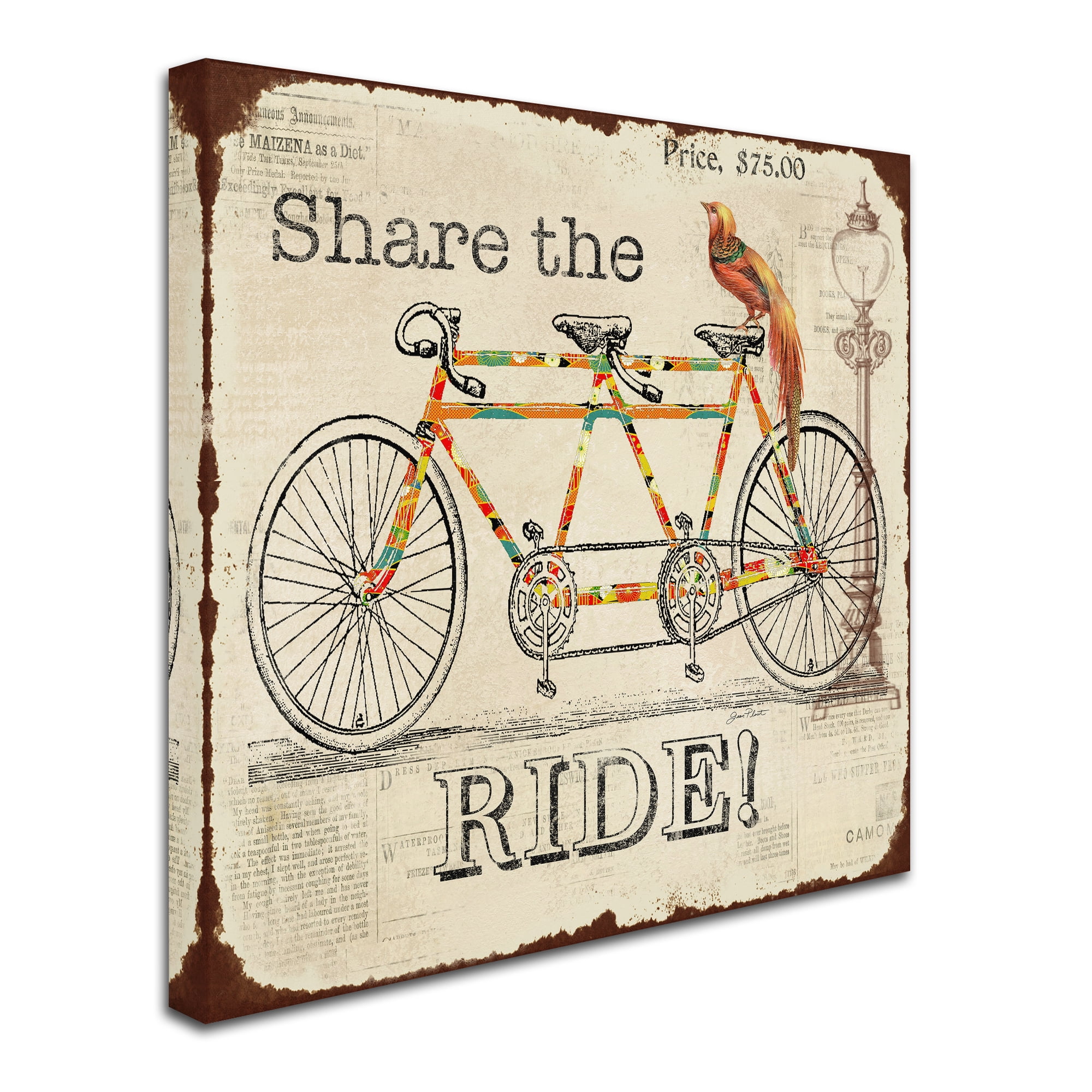 Trademark Fine Art 'Bike 4' Canvas Art by Jean Plout