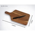 thumbnail image 6 of Vesta Homes Wooden Cutting Board for Kitchen/Chopping/Serving Board, Platter for Vegetables, Cheese and Charcuterie | Acacia Wood |16 * 7 Inches | Handmade in India, 6 of 6