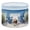 Color 3, variant on Linen Drum Lamp Shades Coastal Landscape Ocean Blue Chairs Shells Beach Grass Oil 13" x 13" x 10" Lampshade for Table Lamps Floor Lamps Lamp Shade Replacement Easy Assembly Required