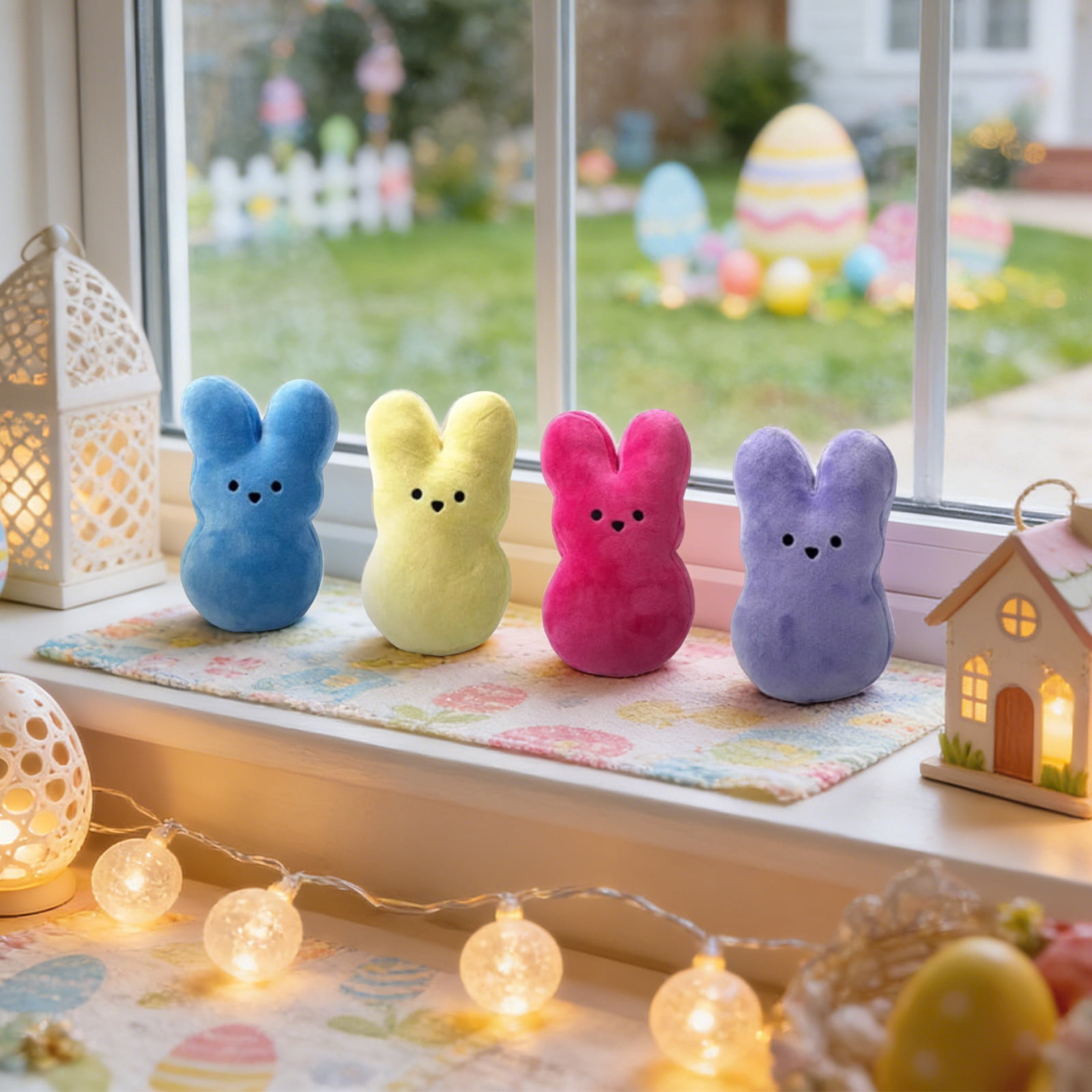 24Pcs Easter Bunny Plush Toys, Easter Basket Stuffers Toys for Kids, Cute Easter Bunny Stuffed Animals Plushie, Easter Party Favors Gift for Girls Boys - 5.9 inch