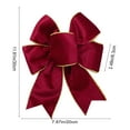 thumbnail image 3 of 5-Piece Christmas Bow Set, Velvet Tree Bows, Holiday Decoration Bows, Festive Bow Ornaments, Christmas Tree Accents, Decorative Gift Bows, Seasonal Hanging Decorations, Red Blue Yellow Beige, 3 of 5