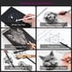 thumbnail image 5 of HIFORNY Juego de Dibujo de 100 Piezas Kit de Bocetos, L&aacute;pices de Boceto Suministros de Arte con Grafito, Carb&oacute;n, Herramientas de Mezcla y Accesorios, Estuche de Viaje Port&aa, 5 of 9