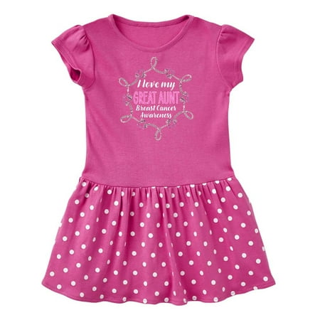 

Inktastic I Love My Great Aunt- Breast Cancer Awareness Gift Baby Girl Dress