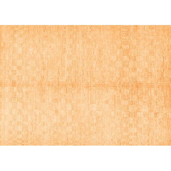Ahgly Company Indoor Rectangle Solid Orange Modern Area Rugs, 6' x 9'
