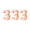 Gold Rose Number 333, variant on Angel Number Necklaces for Women 000 111 222 333 444 555 666 777 888 999 Chain Simple Stainless Steel Dainty Small Pendant Statement Personalized Jewelry Silver Number 333