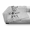 thumbnail image 3 of Saying Soft Flannel Fleece Throw Blanket, Typographic Style Lettering You Took My Heart with Hand Drawn Ornamental, Cozy Plush for Indoor and Outdoor Use, 50" x 70", Black White, by Ambesonne, 3 of 6