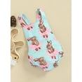 thumbnail image 3 of Baby Girl Easter Romper Cute Bunny Printed Sleeveless Backless Suspender Romper Jumpsuit, 3 of 8