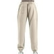 thumbnail image 4 of Pantalones largos para hombre, con cintura elástica, color liso, con cordón y bolsillos, de poliéster., 4 of 4