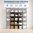 thumbnail image 6 of TROPOW 12 Cube Storage Organizer, Modular & Customizable Closet & Bookshelf Organizer with Anti-Tip Feet & Rubber Mallet, 12.6” Cubes, Stackable Plastic Shelves Unit, 6 of 8