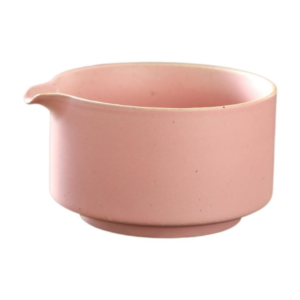 Cuenco de cerámica para matcha, cuenco para mezclar matcha, taza de té verde japonés Chawan, hecho a mano Rosa